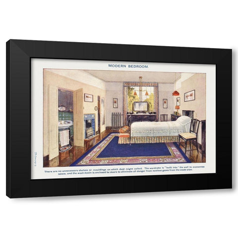 Modern bedroom Black Modern Wood Framed Art Print by Mrs. Beeton''s Book of Household Management