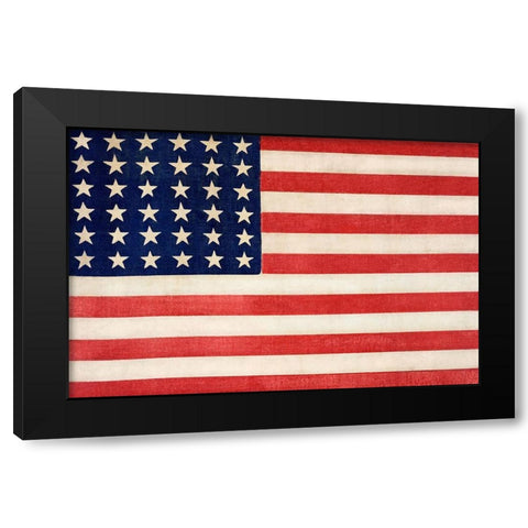 The Thirty-Six Star Flag of the United States of America Black Modern Wood Framed Art Print with Double Matting by Library of Congress