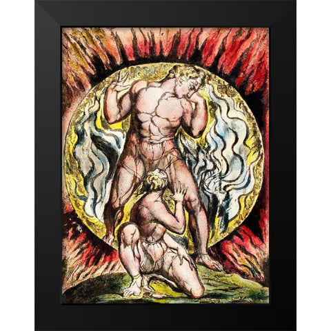Stepping out of the Sun from Milton Black Modern Wood Framed Art Print by Blake, William