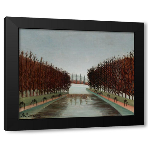 Le canal 1905 Black Modern Wood Framed Art Print by Rousseau, Henri