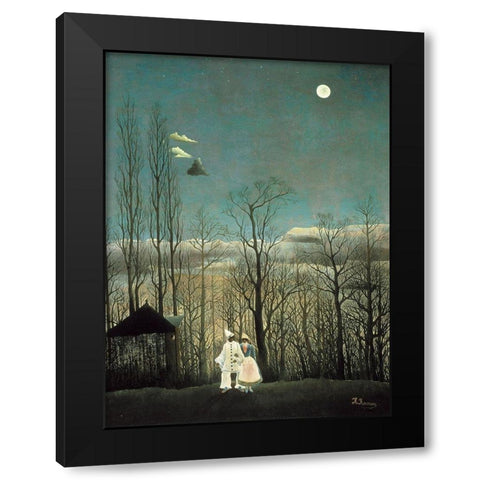 Carnival Evening Black Modern Wood Framed Art Print with Double Matting by Rousseau, Henri