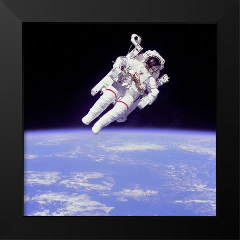 Backpacking Black Modern Wood Framed Art Print by NASA