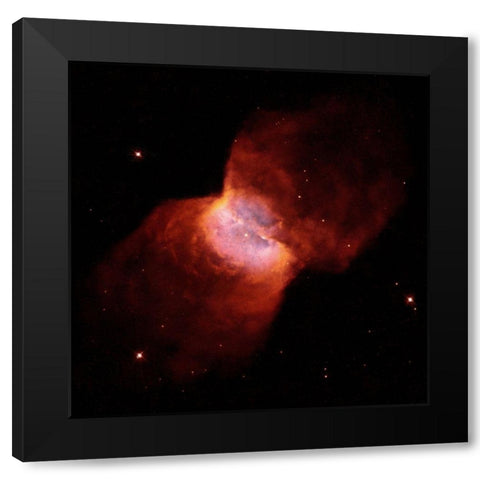 Butterfly Nebula Black Modern Wood Framed Art Print with Double Matting by NASA