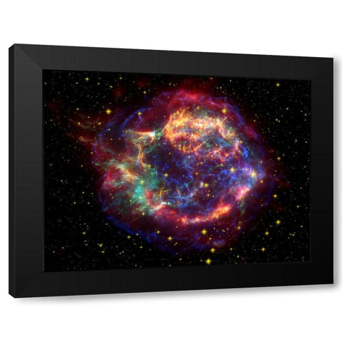 Cassiopeia A Black Modern Wood Framed Art Print by NASA