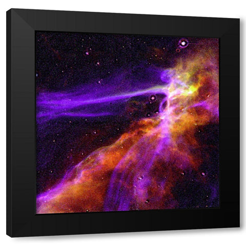 Cygnus Loop Supernova Blast Wave Black Modern Wood Framed Art Print by NASA