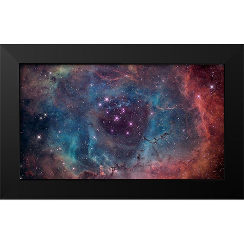 Deep Space from Hubble Black Modern Wood Framed Art Print by NASA