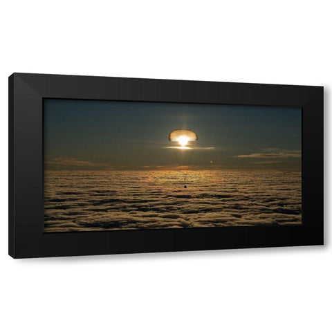 Expedition 54 Soyuz MS-06 Landing Black Modern Wood Framed Art Print by NASA