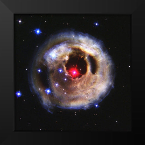 Hubble Looks at Monocerotis Black Modern Wood Framed Art Print by NASA