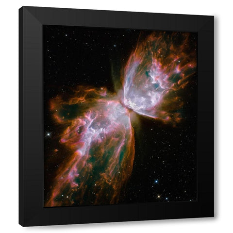 Hubble Spies a Butterfly Black Modern Wood Framed Art Print by NASA