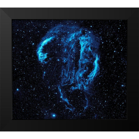 Ultraviolet image of the Cygnus Loop Nebula Black Modern Wood Framed Art Print by NASA