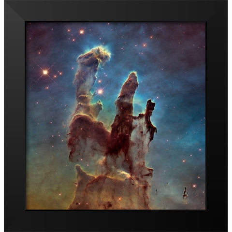 Pillars of Creation Black Modern Wood Framed Art Print by NASA