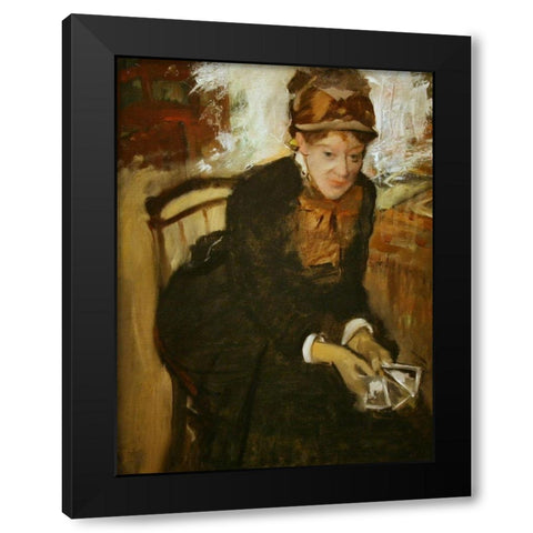 Mary Stevenson Cassatt Black Modern Wood Framed Art Print with Double Matting by Cassatt, Mary