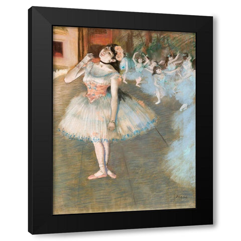 The Star Black Modern Wood Framed Art Print with Double Matting by Degas, Edgar