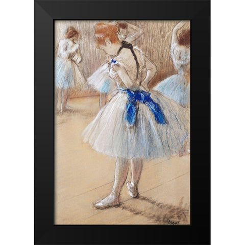 Dancer Black Modern Wood Framed Art Print by Degas, Edgar