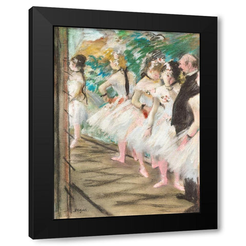 The Ballet Black Modern Wood Framed Art Print by Degas, Edgar