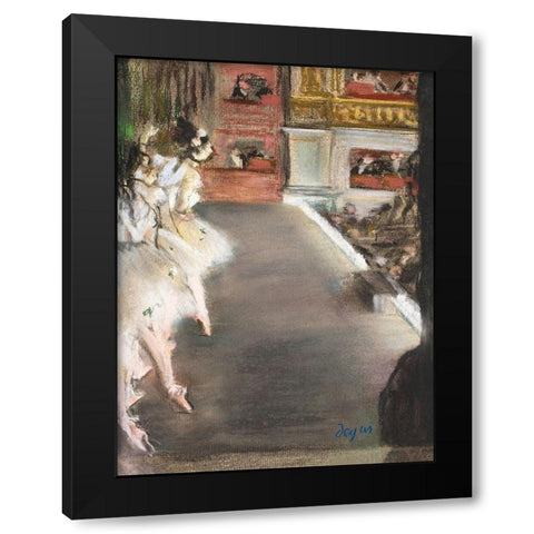 Dancers at the old Opera House Black Modern Wood Framed Art Print by Degas, Edgar