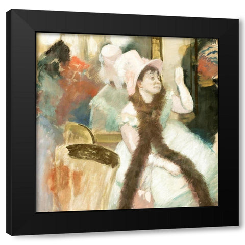 Portrait after a Costume Ball Black Modern Wood Framed Art Print with Double Matting by Degas, Edgar