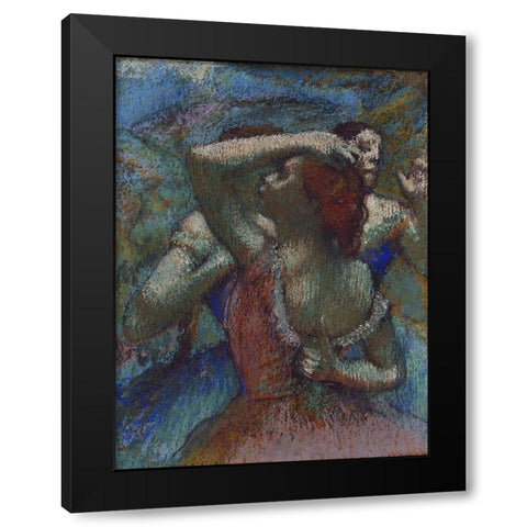 Dancers Black Modern Wood Framed Art Print by Degas, Edgar