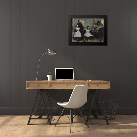 The Bellelli Family Black Modern Wood Framed Art Print by Degas, Edgar