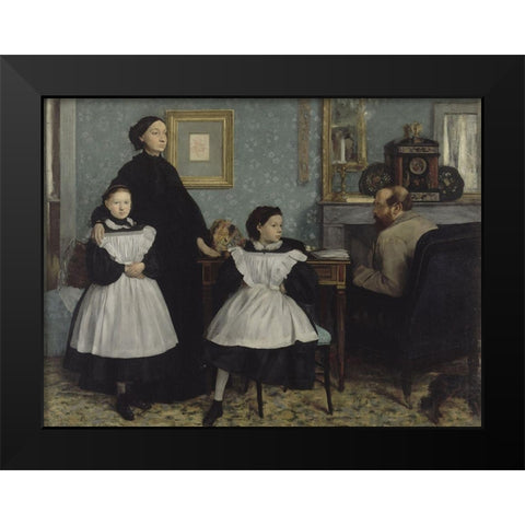 The Bellelli Family Black Modern Wood Framed Art Print by Degas, Edgar