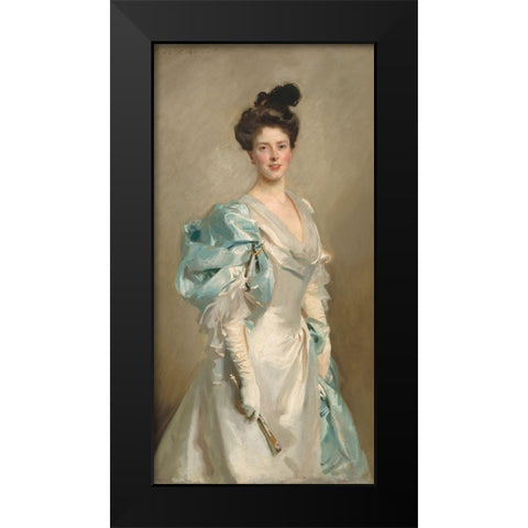 Mary Crowninshield Endicott Chamberlain (Mrs. Joseph Chamberlain) Black Modern Wood Framed Art Print by Sargent, John Singer