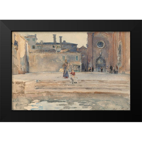 Campo dei Frari, Venice Black Modern Wood Framed Art Print by Sargent, John Singer