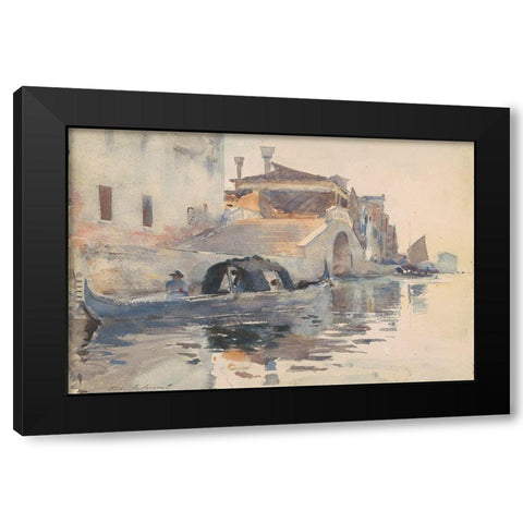 Ponte Panada, Fondamenta Nuove, Venice Black Modern Wood Framed Art Print by Sargent, John Singer
