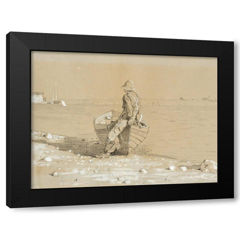 Looking Out Black Modern Wood Framed Art Print by Homer, Winslow