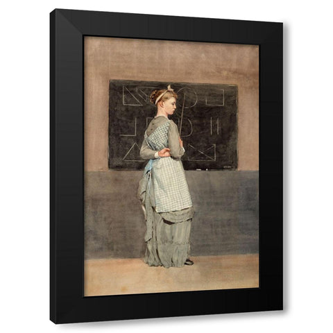 Blackboard Black Modern Wood Framed Art Print by Homer, Winslow