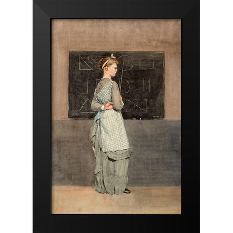 Blackboard Black Modern Wood Framed Art Print by Homer, Winslow