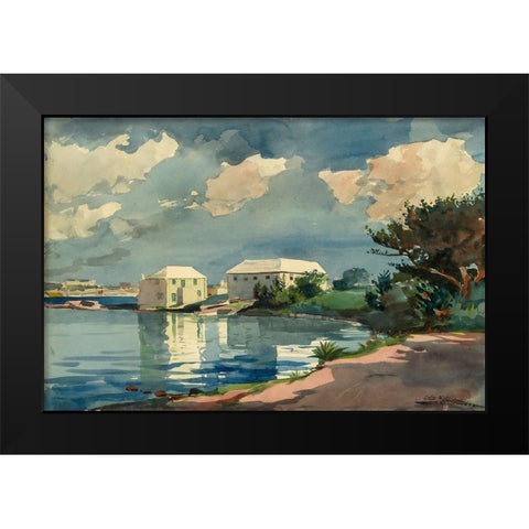 Salt Kettle, Bermuda Black Modern Wood Framed Art Print by Homer, Winslow