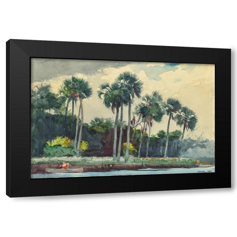 Red Shirt, Homosassa, Florida Black Modern Wood Framed Art Print by Homer, Winslow
