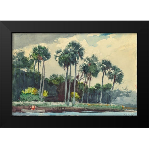 Red Shirt, Homosassa, Florida Black Modern Wood Framed Art Print by Homer, Winslow