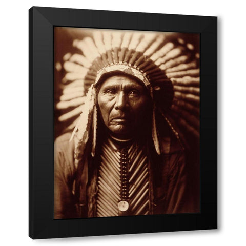 Three Horses, ca. 1905 Black Modern Wood Framed Art Print with Double Matting by Curtis, Edward