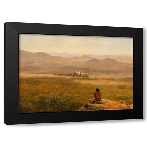 The Lookout Black Modern Wood Framed Art Print with Double Matting by Bierstadt, Albert