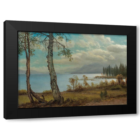 Lake Tahoe Black Modern Wood Framed Art Print by Bierstadt, Albert