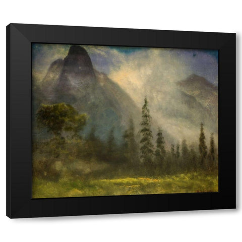 Yosemite Valley Black Modern Wood Framed Art Print with Double Matting by Bierstadt, Albert