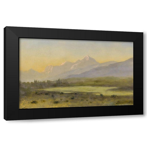 Owens Valley, California Black Modern Wood Framed Art Print with Double Matting by Bierstadt, Albert