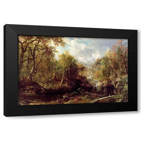 The Emerald Pool Black Modern Wood Framed Art Print by Bierstadt, Albert