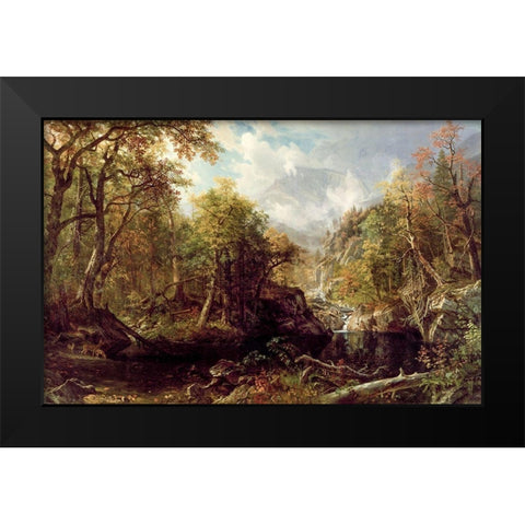 The Emerald Pool Black Modern Wood Framed Art Print by Bierstadt, Albert