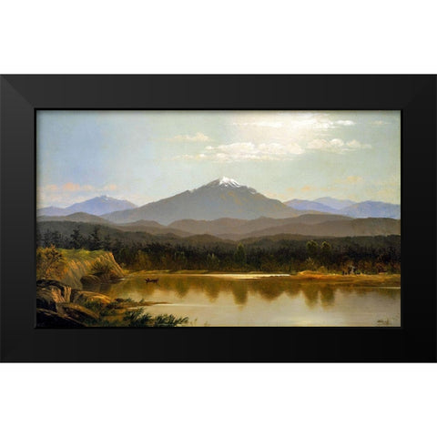 Laramie Peak Black Modern Wood Framed Art Print by Bierstadt, Albert