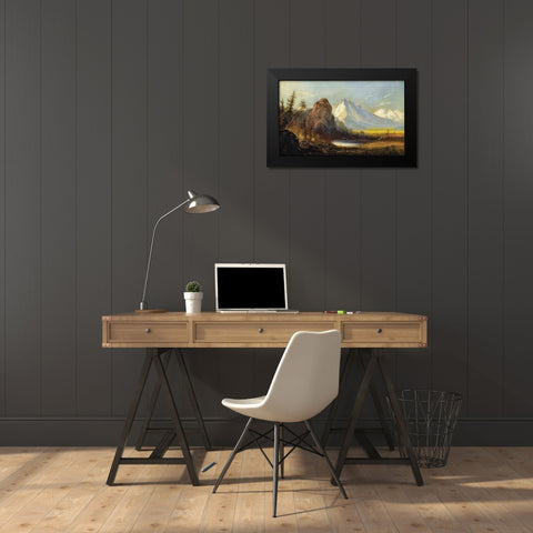 Cathedral Rock Black Modern Wood Framed Art Print by Bierstadt, Albert