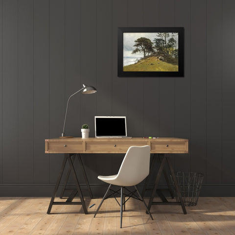 Cypress Point, Monterey Black Modern Wood Framed Art Print by Bierstadt, Albert