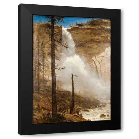 Falls of Yosemite Black Modern Wood Framed Art Print by Bierstadt, Albert