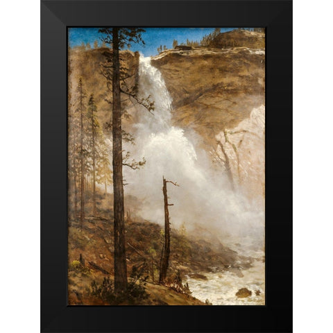 Falls of Yosemite Black Modern Wood Framed Art Print by Bierstadt, Albert