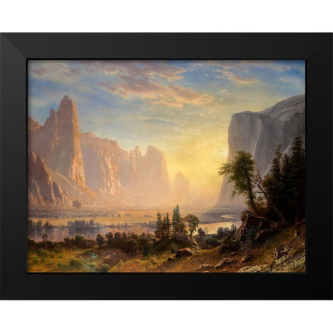 Valley of the Yosemite Black Modern Wood Framed Art Print by Bierstadt, Albert
