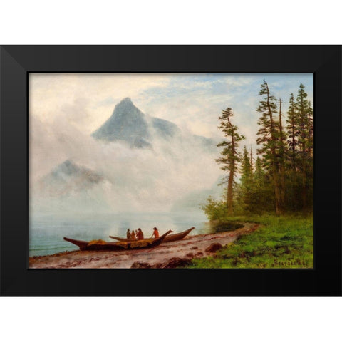 Alaska Black Modern Wood Framed Art Print by Bierstadt, Albert