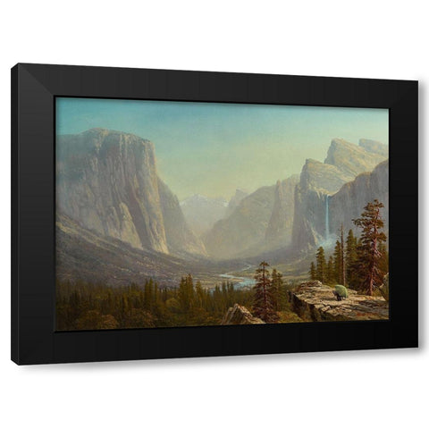 Yosemite Black Modern Wood Framed Art Print by Bierstadt, Albert
