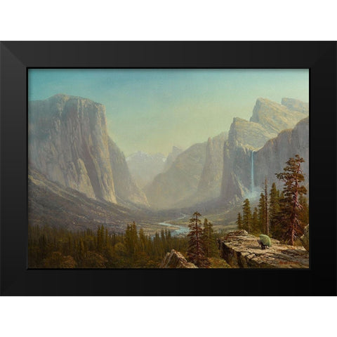Yosemite Black Modern Wood Framed Art Print by Bierstadt, Albert