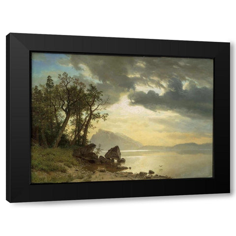 Lake Tahoe, California Black Modern Wood Framed Art Print by Bierstadt, Albert